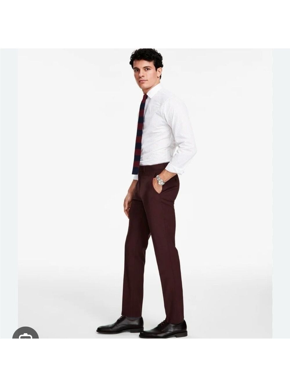 Bar III Men's Slim Fit Stretch Wool Dress Pants Sz 30Wx30L